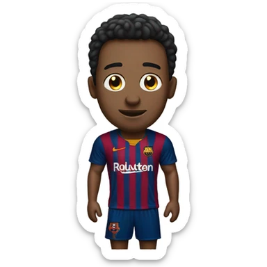 Chill guy with Barca jersey  sticker