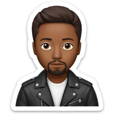 Teddy Riley with dark brown hair sticker