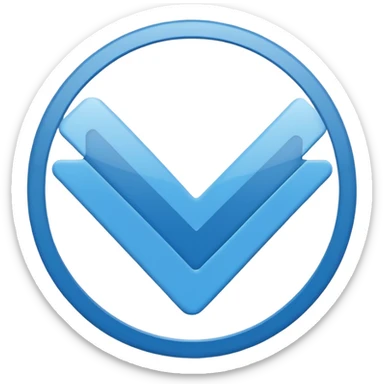 The blue check mark and the check mark itself should be in the middle without shadows.  sticker