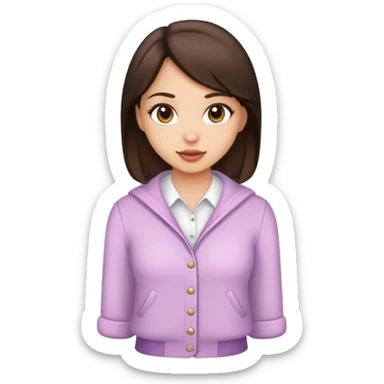 Emoji for the insta storie “me”. Brunette girl nice sexy  sticker