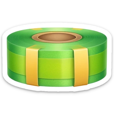 emoji of warm light green tape sticker