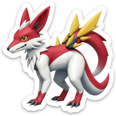 Zeraora-Lombax-Sergal-Zangoose-Cyclizar-Genesect-Pokémon, full body sticker