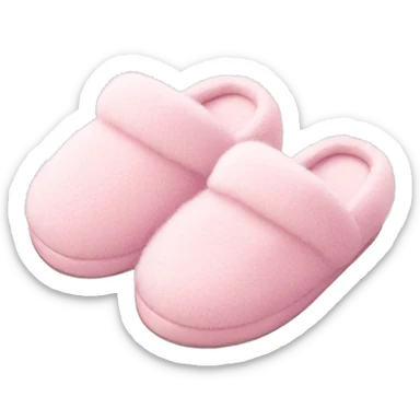 light pink fluffy slippers sticker