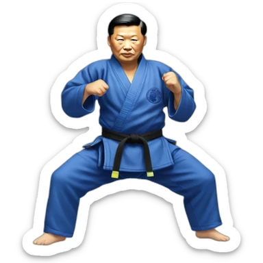 Xi Jinping doing jiu jitsu sticker