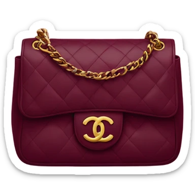 Burgundy Chanel bag sticker