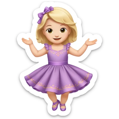 Baby dancing in a dress  sticker