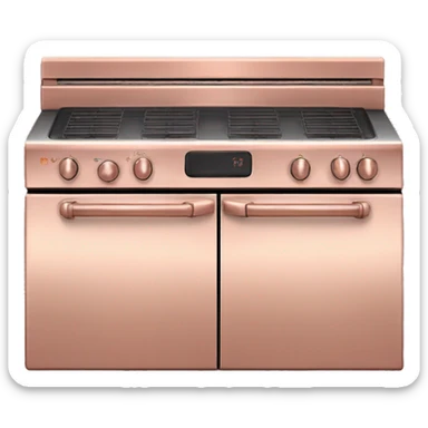 Realistic rose gold oven. sticker