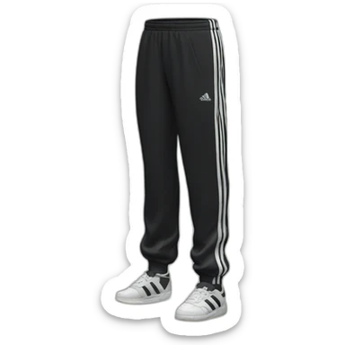 Black Adidas track pants sticker