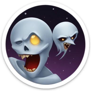 Moon and vamp sticker