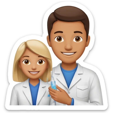 person sharing vaccine sticker