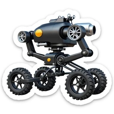 Very Low riding, extended wheelbase, road hogging Mech bike with very large(45 inches) off-road tires and large powerful engine  sticker