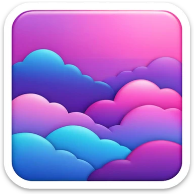 Royal Purple-Magenta-Violet-Indigo-Pink-Blue-Cyan-gradient Aesthetic Scenery Deco sticker