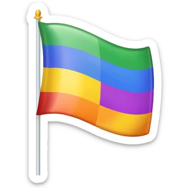 Gay pride emoji flag sticker