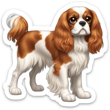  Cavalier King Charles Spaniel full body sticker