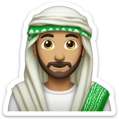 Arab men with saudi shemagh sticker