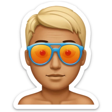 😎 with multiple colour sunglass sticker