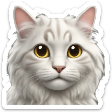 realistic feline close up and fluffy sticker