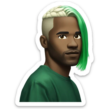 Frank ocean green hair sticker