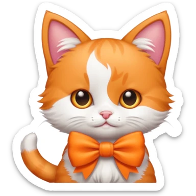 Котёнок с бантиком sticker