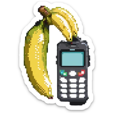 Banana phone sticker
