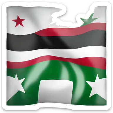 Independent Syria flag with 3 stars sticker