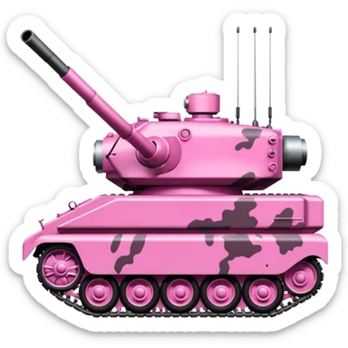 pink army tanks sticker
