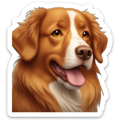 sad nova scotia duck tolling retriever crying sticker