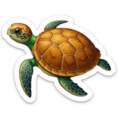 Fat turtle sticker