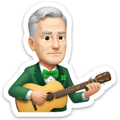 Leprechaun Guitarist sticker