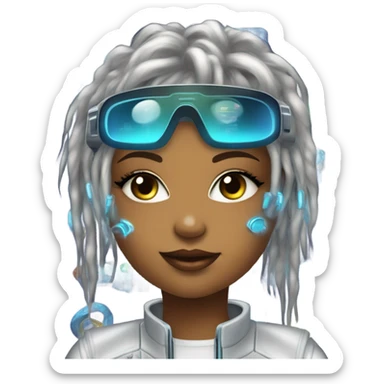 y2k girl in metaverse  sticker