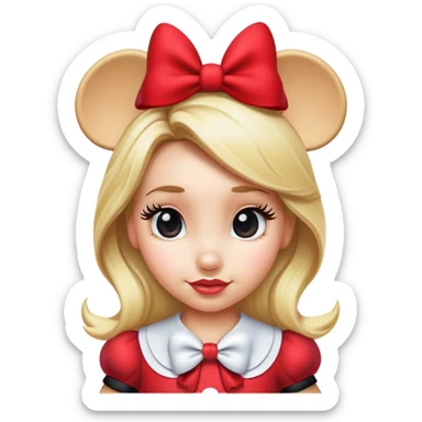 Minnie mouse blonde sticker