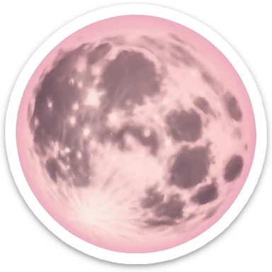 pastel pink moon sticker