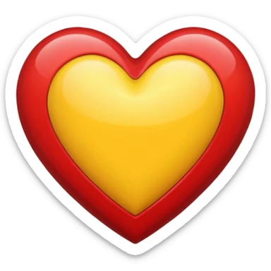 A mixed color heart sticker