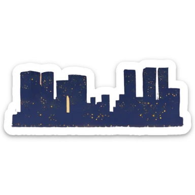 New year with a fireworks sticker