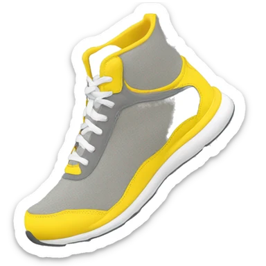 Chaussures de course jaune sticker