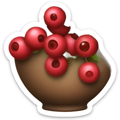 Christmas berries in a vase sticker