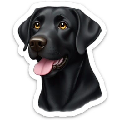 black labrador who is 5 years old sticker