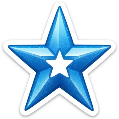 icon instagram em forma de estrela glitter blue sticker