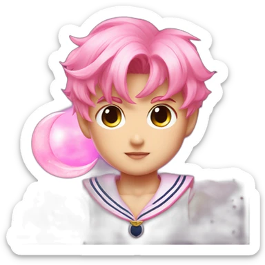 male sailor chibi moon sticker