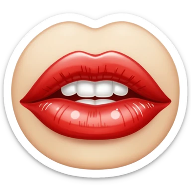 lip gloss emoji that says rhode  sticker