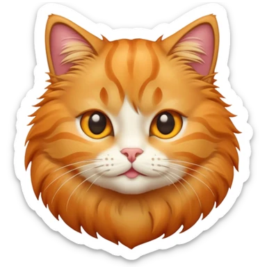 Emoji cat heat sticker