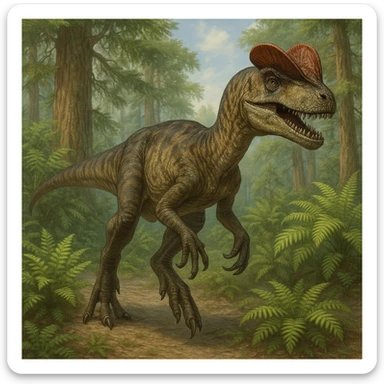 Dilophosaurus sticker