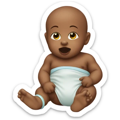 baby with pacifier sticker