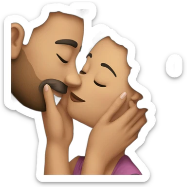 man kiss woman's foot sticker