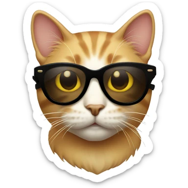 Cat with sunglasses sticker