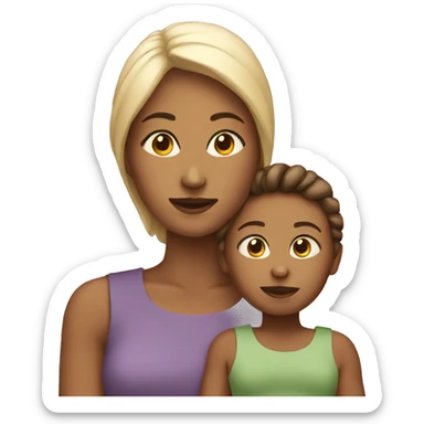 Woman with child sticker