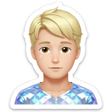 Norwegian handsome romantic shoujo anime man beautiful sparkly shiny aesthetic  sticker