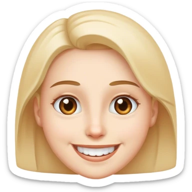 A person staring and smiling into my soul sticker