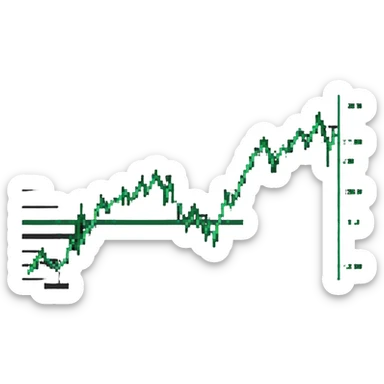 downward trending stock graph sticker