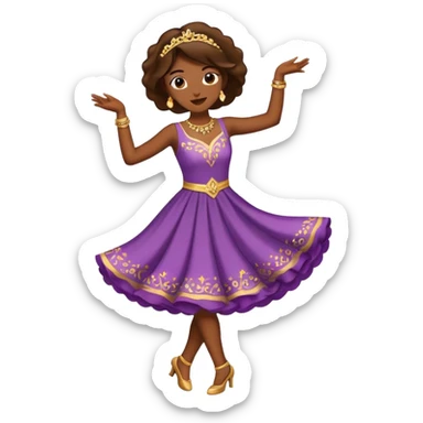 A money wearing a dress dancing  sticker